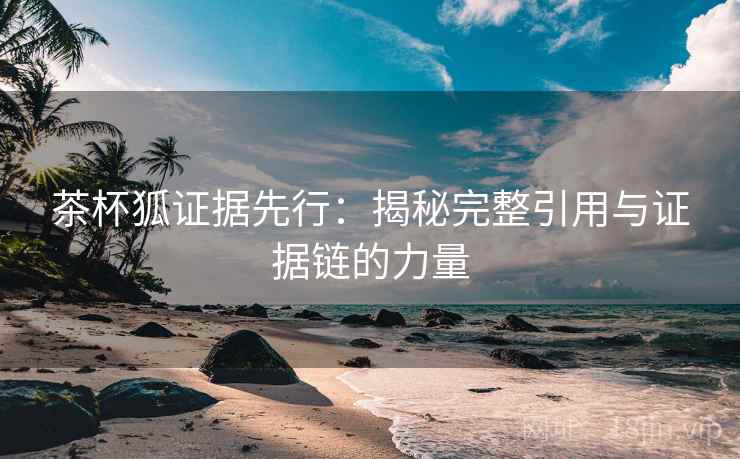 茶杯狐证据先行：揭秘完整引用与证据链的力量
